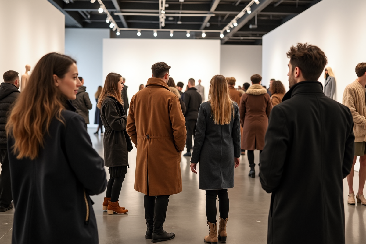 Groupe de personnes lors d une exposition de mode